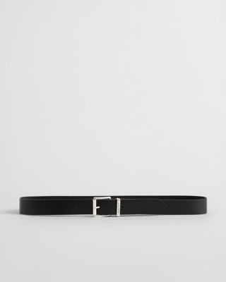 GANT - Skinnbelte med logo til herre black
