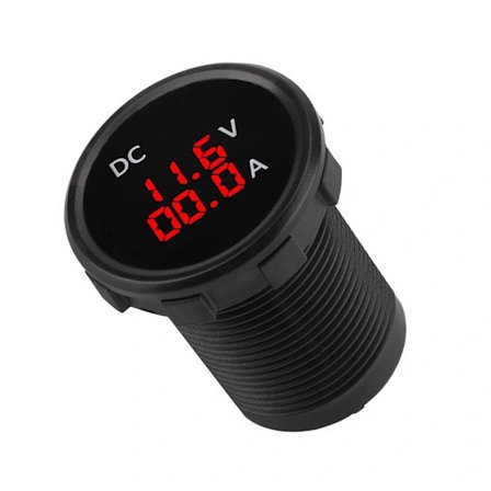 12-24V Digital Voltmeter Amperemeter Spændings Strømmåler Rød LED-display til bilmotorcykelbåd[CO]