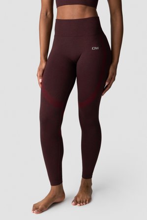 ICANIWILL - Soft Seamless Tights Wmn Burgundy Melange - Trikoot - Naiset - Treenivaatteet ICIW:ltä