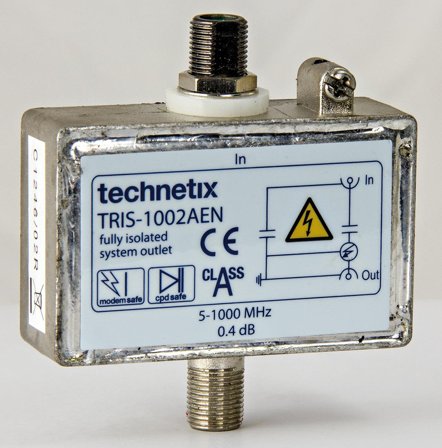 Televes 407730 Avskiller F-kontakter, 5–1000 MHz, Antenneutstyr