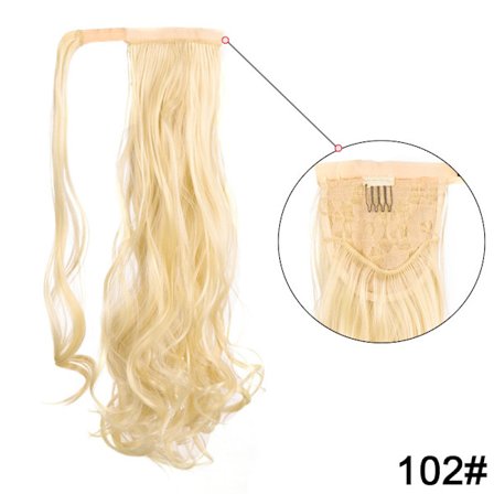 One Piece (ca. 22 tommer) Kvinne Parykk Borrelås Vannkrusning Krøllete Hai