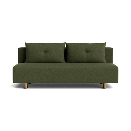Houston 2-Sitzer-Schlafsofa, Stauraum, Aragon Beige, minimalistischer Stil, komfortable Bettfunktion für Gäste, platzsparendes Design, 85cm