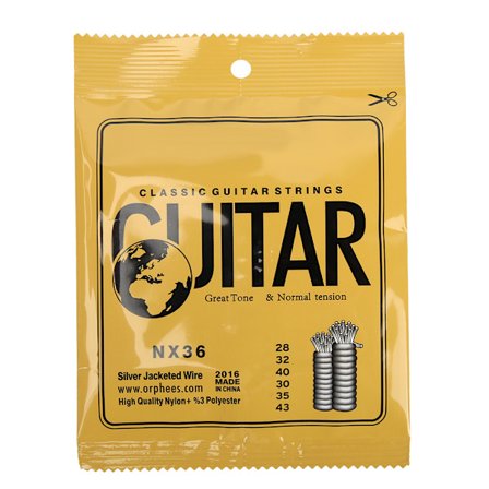 6 stk./sæt nylon holdbare klassiske elektriske guitarstrenge NX-serie (NX36)