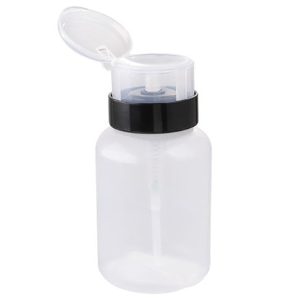 200 ml gjennomsiktig Push Down Tom flaske Press Pump Dispenser Neglelakkbeholder