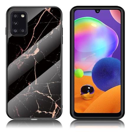 Fantasy Marble Samsung Galaxy A31 kuoret - Musta / Kulta Black
