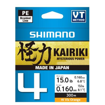 Shimano Kairiki 4 300m Orange - 0.20mm.8kg