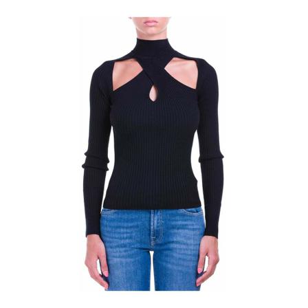 Msgm, Turtleneck Blauw, Dames, Maat:M,polyester