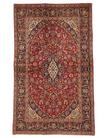 Tapis D'orient Kashan 135X223 Rouge Foncé/Marron (Laine, Perse)