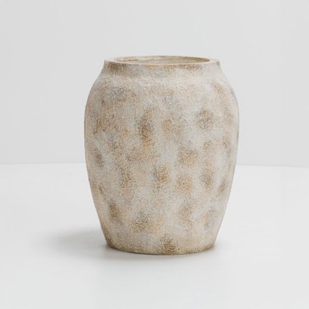 MgO-istutusastia 30x30x37cm, valkoinen-beige viimeistely