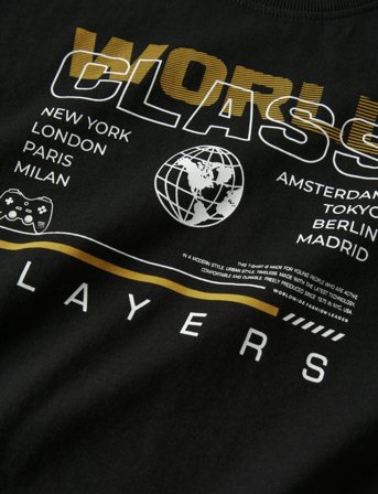 name it Nkmvictor Ss Nreg Top - Black - 134-140