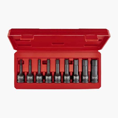 Biltema - Unbrako Kraftpipesett - 9 stk. Sett - 1/2, inkludert plastkoffert for maskinell stramming
