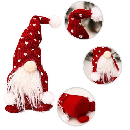 Jul Stående Ansiktsløs Dukke Ornament 30x10x5CM, 5 Farger[D]