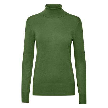 Kaffe Astrid Roll Neck Grøn, Dame Rullekraver