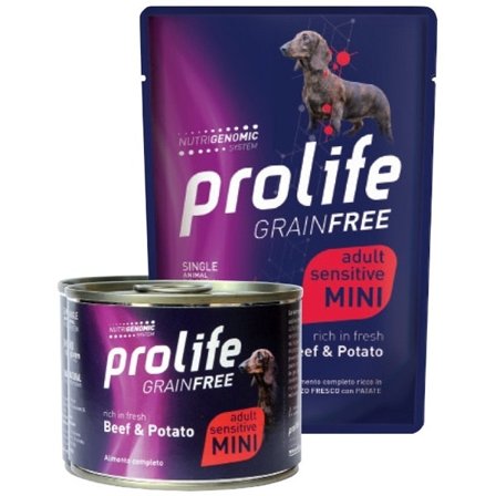 Prolife Grain Free Manzo Fresco Con Patate Cibo Umido Per Cani