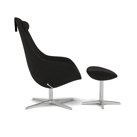 Varier Furniture Kokon - Black Polyester - Chrome base