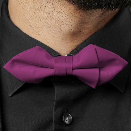 Purple Basic Pointy Pre-Tied Bow Tie for Men - Pre-tied bow ties