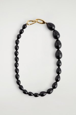 COS Onyx Beaded Necklace in Black - Women