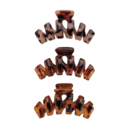 Brushworks Tortoiseshell Claw Clips, 3 stk.