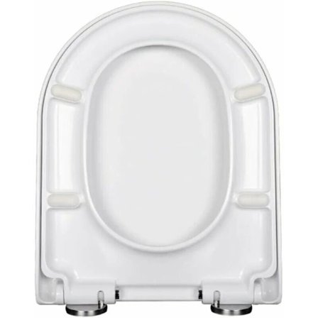 Och U-formad toalettsits med mjukstängning och enkel rengöring, vit med snabbkopplingsknapp (U)