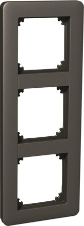 Schneider Electric Exxact Primo Kombinasjonsramme antrasitt 3 rom, Strømbrytere & vegguttak