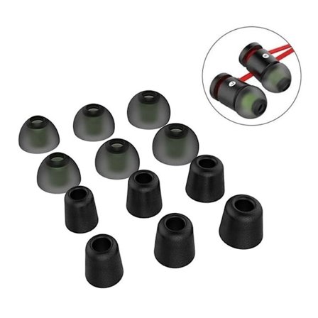 Öronproppar / Tips för Earbuds - Silikon / Memory foam – 6 par