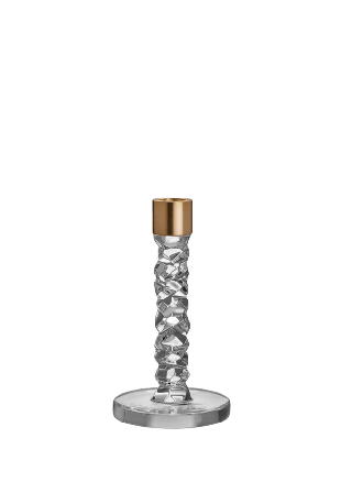 Orrefors Ljusstake Carat Dekoration Guld H: 18.3cm