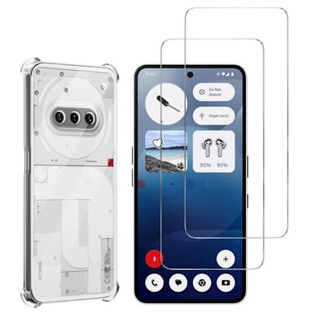 Chockskydd - Phonillico - Nothing Phone 3a - Flexibel - Transparent - 2 Härdat Glas
