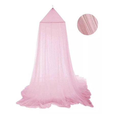 Kestävä roikkuva hyttysverkko, läpikuultava pyöreä katos helpolla asennuksella - paloa hidastava kangas hyönteissuoja tyttöjen huoneeseen