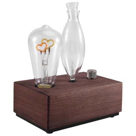 Vintage Aromadiffuser med Tungsten Filament Lampa Eterisk Oljediffuser Vattenlös Aromaterapi Luftfuktare