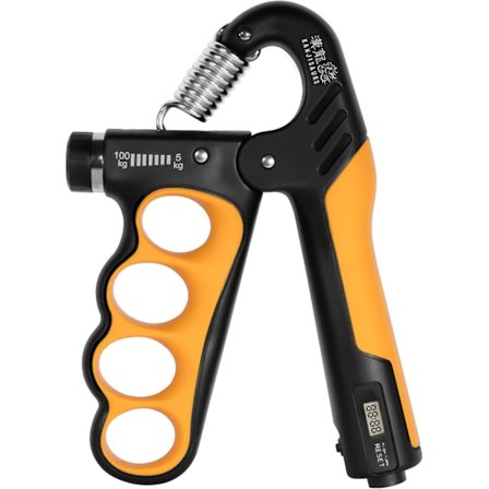 Greb Styrke Træner, Justerbar Modstand 5-100 kg Underarms Træner, Fem Finger Greb Træner med Digital Tæller, Håndgreb Styrker.