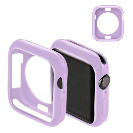 Apple Watch Series 5 44mm yksinkertainen silikonikotelo - Violetti