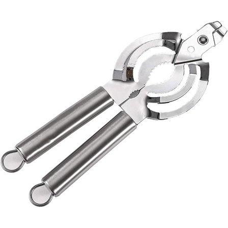 Loppåpner 8 i 1 Multiåpner, Manuell Boksåpner, Med Rustfritt Stål Boksåpner & Flaskeåpner, Ergonomisk Håndtak, Egnet For Eldre Seniorer Med