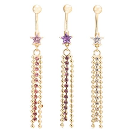 Guldpläterade Navelpiercing Piercing smycken