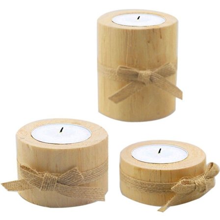 Puinen kuorikynttilänjalustasetti, pyöreä, käsintehdyt kynttilät, puukäsityöt, koristeet,