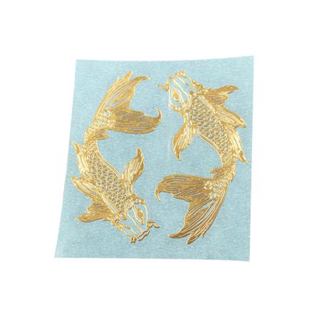 2kpl/pari Golden Carp Fish Epoksihartsi Mold Materiaali Metalli Tarra Tee-se-itse käsintehdyt korut Täytteet Tarratatuointitarvikkeet puhelimeen case 