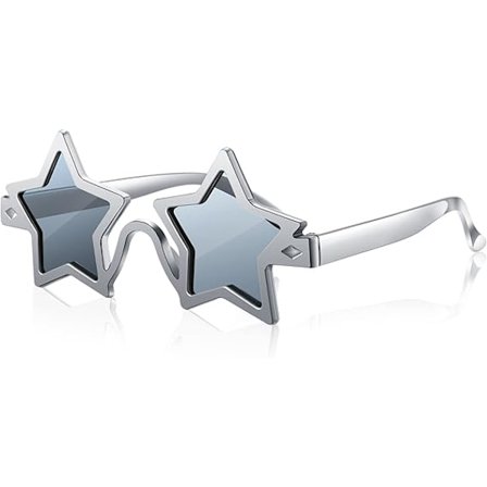 Stjerneformede solbriller Pentagram solbriller Nyhet solbriller for barn Voksne Jul fest Maskerade Fotoboksrekvisitter