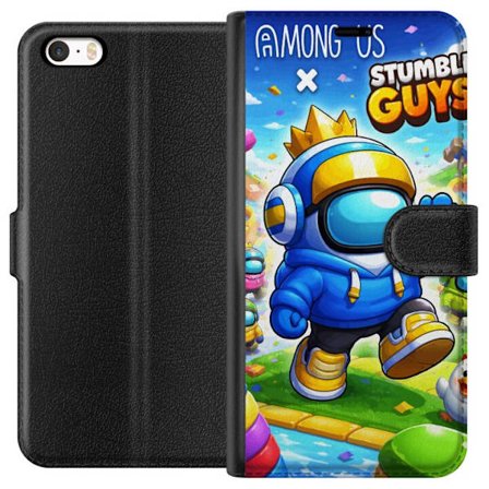 Kompatibelt Plånboksfodral till Apple iPhone SE (2016) Crowned Space Runner