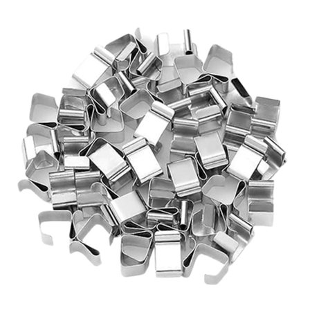 100 stk. Julelys Klips Heavy Duty Metal Vejrbestandig Nem at Installere Udendørs Have (FMY)