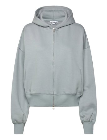 Weekday Heavy Zip Hoodie - Grey - XS