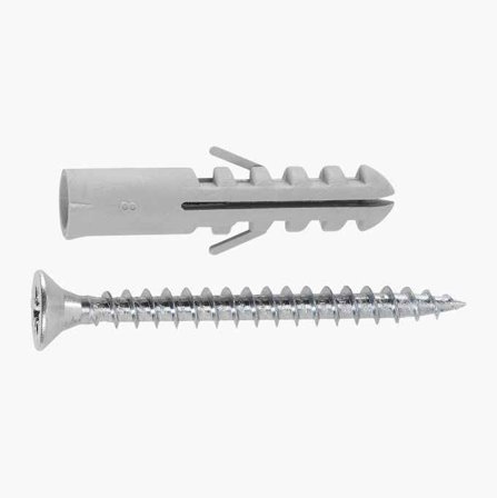 Plugg med skruv 8 mm