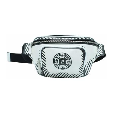 Fendi Vintage, Pre-owned X Joshua Vides Roma Belt Bag Wit, Dames, Maat:ONE Size,leer