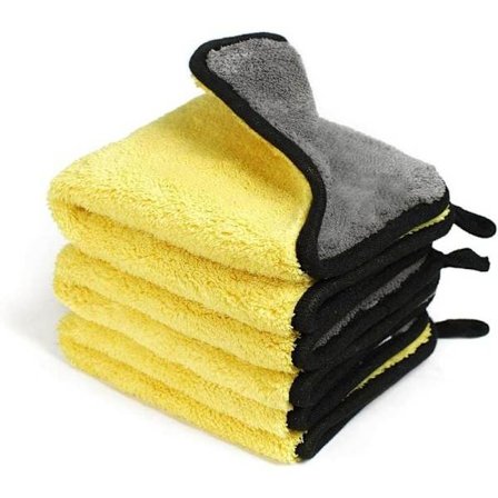3-pack mikrofiberbilsdukar 800g Extremt absorberande mikrofiberdukar - Snabbtorkande återanvändbara för rengöring, bilpolering eller hemmabruk 30x30cm