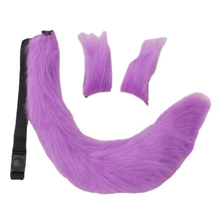 Wolf Fox Tail Clip Öron Set Halloween Christmas Fancy Party Kostym Leksaker Present för kvinnor color 7