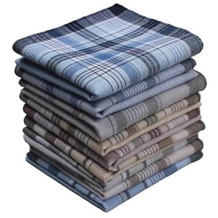 Lommetørklær - 100% bomull - 10-pakning - Myk - Pustende - Herrelommetørklær - 38 cm x 38 cm