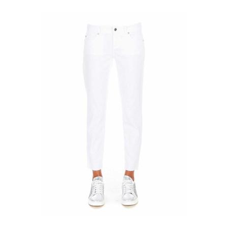Liu Jo, Jeans met broche New Ideal Wit, Dames, Maat:W26