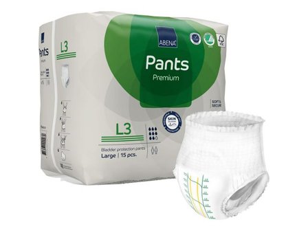 ABENA Inkoskydd Pants L3 Premium 100-140cm 15/fp - Lyreco - Sjukvård och omsorg > Diagnos och behandling > Inkontinensskydd