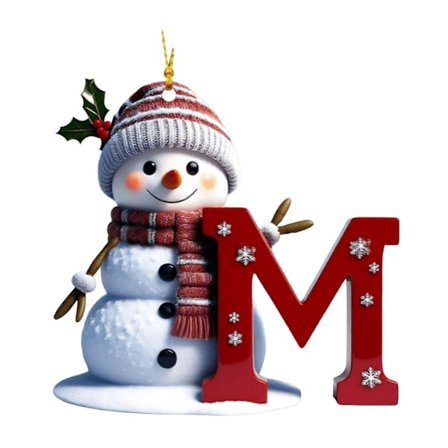 Snemand Juledekoration 26 Bogstaver A til Z Julepynt 2D Flad Festlig Snemandsvedhæng til Juletræ Bil Haveindretning