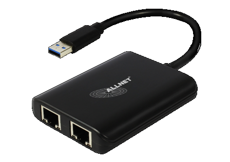 ALLNET USB 3.0 Typ-A Netzwork Adapter 2x + 1x USB 3.0 Hub ALL-NC-2G-102-USB-A ALLTRAVEL*