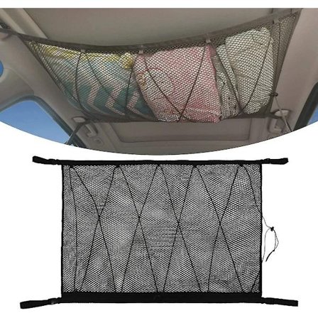 Auton kattoverkon säilytysverkko, General Motorsin kattoverkko vetoketjulla, musta järjestäjätavaroiden säilytysverkko (kiristysnaruverkko) auton 