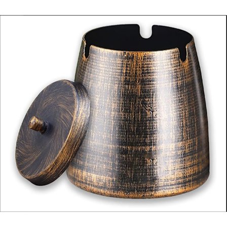 Udendørs Lukket Askebæger med Låg, Vindtæt Askebæger til Cigaretter til Indendørs eller Udendørs Brug (Medium)